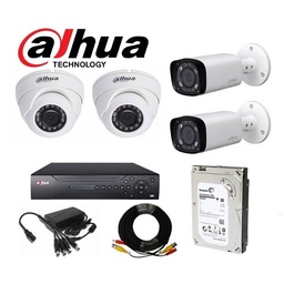 Dahua Full HD-CVI kit 4x dome 2MP